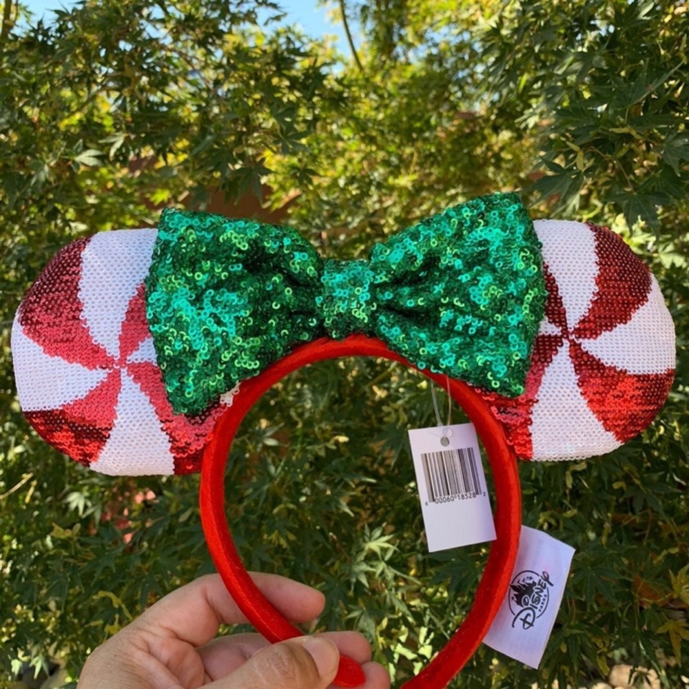 Disney Peppermint Candy Christmas Ears Headband